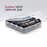 Soshine 18650 LiFePO4 3.2V Protected Battery :1800mAh