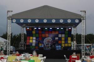 China Customer's true project lighting truss in USA 10x10x6M factory