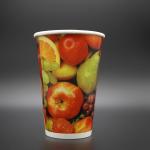 16oz Cold Drink Double PE Single Ice Paper Cup with Lids