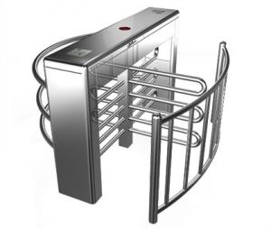 China Stainless Steel Biometric Full Height Turnstile With LED Display For Apartment factory
