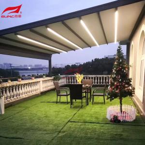 China Bioclimatic Aluminum PVC Retractable Roof Systems Rain Protection factory