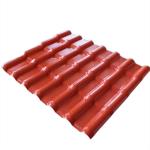 Orange Color PVC Roof Tile Bamboo Joint Roofing Resinvilla Tile 20ft Glazed Roof
