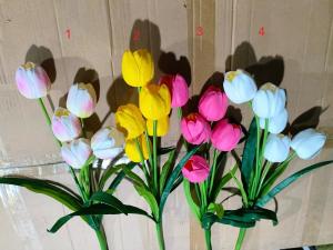 China Best sell Wedding Decorative PU Real Touch Tulip Rose Flowers Tulips Artificial Flower factory