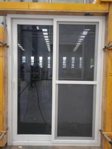 China Modern White PVC Sliding Door Waterproof Horizontal Tempered Glass Sliding Door factory