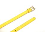 Yellow 20mm Women's Fashion Leather Belts For Pants