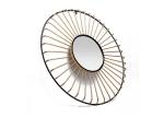 Simplify Black And Gold Round Mirrored Metal Wall Art For Outdoor Indoor Decor