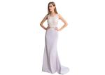 Sleeves Elegant Arabic Long Dresses , Floral Wedding Arabic Bridesmaid Dresses