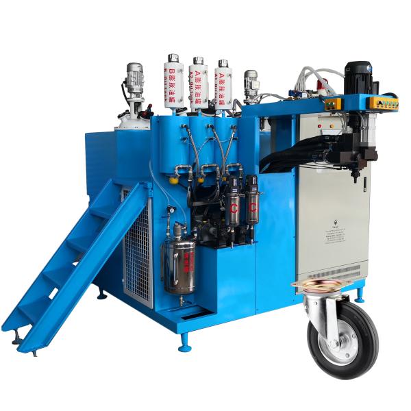 China PU Castor Wheels Making 0.01S Polyurethane Casting Machine factory