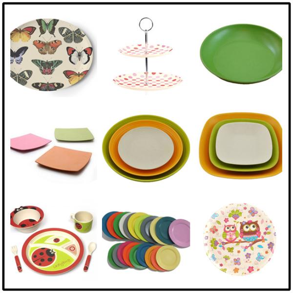 BIO-DEGRADABLE BAMBOO FIBER PLATE, DISHWASHER SAFE, HEALTHY,