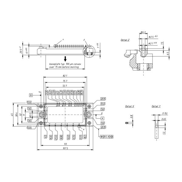 China IGBT Power Module MUBW25-12A7 Converter - Brake - Inverter Module IXYS IGBT Power Module factory
