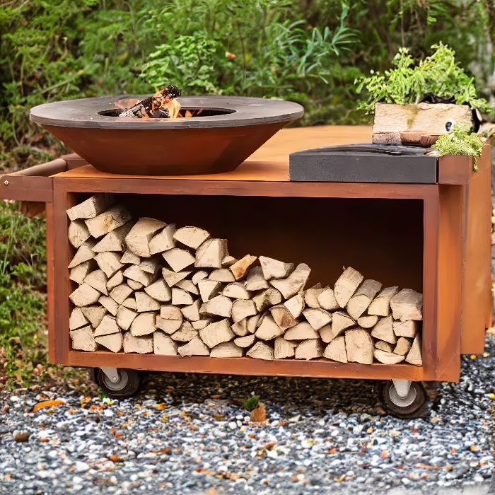 wood burning bbq grill