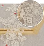 Cord Lace Applique Ivory Color Embroidery Flower for Wedding Dress