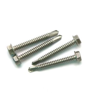 China Hex Head Self Drilling Screw Bi Metal Self Drilling Screws Partial Heat Treatment Finish factory