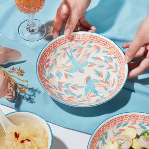 Modern Custom Ceramic Dinnerware Set with Personalized Logo Design