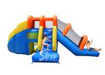 Kids water inflatable jumping castle slide with 3 lanes made of lead free pvc