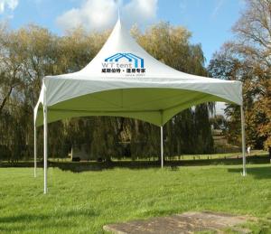 China Waterproof Spring Top Marquee , Anti - UV High Peak Marquee PVC Fabric factory