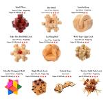 Wooden Kong Ming Puzzles Set Luban Lock IQ Puzzle Game for Adult Kids Time