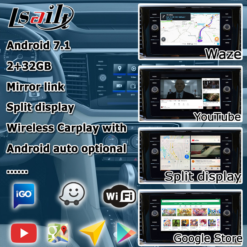 Hexa Core CPU Chip Car Video Interface Google Map For Volkswagen Teramont Atlas