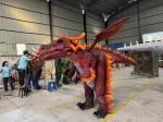 Theme Park Exhibitions Realistic Animatronic Dragon Costume 12 Months Warranty