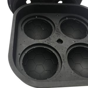 China Customized World Cup Series Hot Selling Wholesale Large Easy Release Soccer Ball Shaped Football Silicone Ice Cube Mold Tray factory