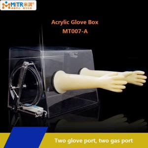 China Clear Acrylic Lab Glove Box Two Glove Port For Magnetic Material Mt007-A factory