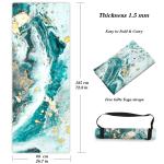 Natural Rubber Printed Women 185 * 68CM 1.5MM Quality Pilates Gym Exercise Yoga