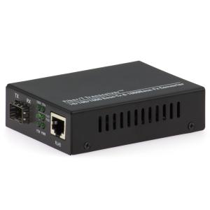 China 10 100 1000M SFP Fiber Media Converter SFP To RJ45 UTP Full Duplex For FTTH factory