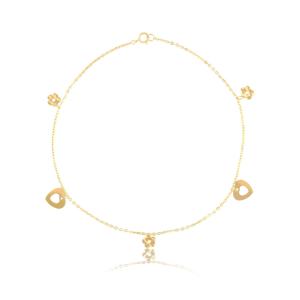 Design Your Own 18K Gold Anklet: Custom Names and Initials