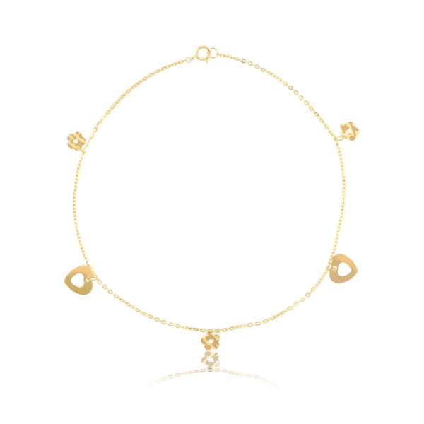 China Design Your Own 18K Gold Anklet: Custom Names and Initials factory