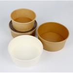 PE Coated Take Away Recyclable 750ml Kraft Paper Salad Bowls