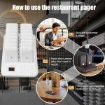 White 433.92mhz Restaurant Pager System / Restaurant Buzzers ABS