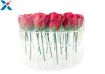 Acrylic Flower Box Clear Waterproof 25 Holes Round Shape For Gift