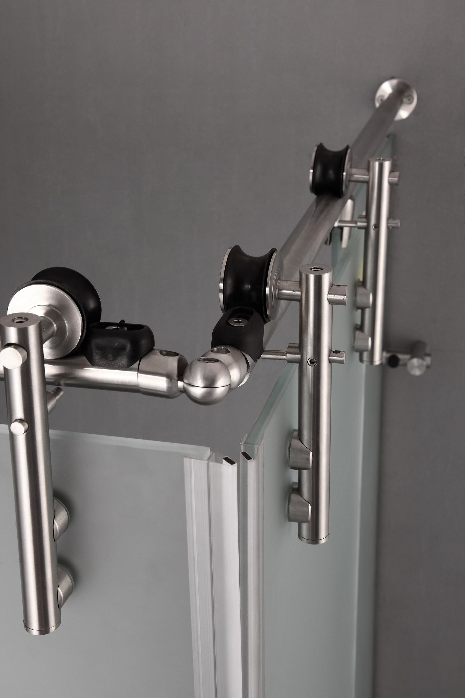 Indoor Portable Frost Tempered Glass Sliding Door Whole Shower Glass Room OEM