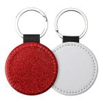 Personalized Sparkle Leather Pendant Key Chain For Sublimation Printing