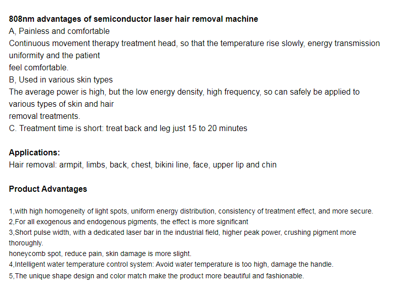 2 in 1 808 nm Diode Laser Hair Removal Laser Tattoo Removal Machine Instrument