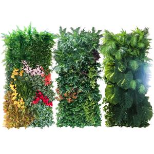China Anti UV Artificial Plant Wall Custom Store Bar Decoraion Green Colorful Vibe factory