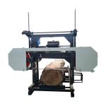 Mobile diesel horizontal wood cutting bandsaw sawmill machine portable sawmill