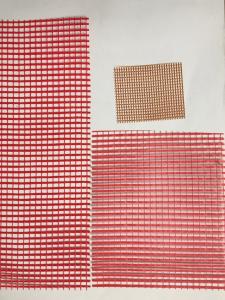 China Laminated Transformer Raw Material Red Square Fiberglass Screen Mesh factory