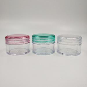 China Small Travel Containers Plastic PS Creams Jars With Lid Refillable Leak-proof Cosmetics Makeup Jars factory