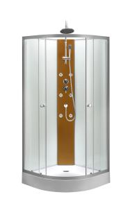 China Free Standing Curved Corner Bathroom Glass Cabin 900x900x2250mm factory
