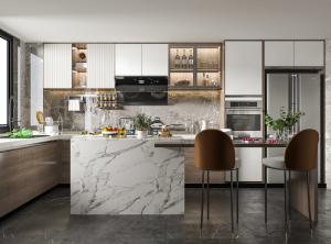 China Kitchen Furniture Full Lacquer Kitchen Cabinets for Apartments factory