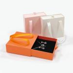 Custom Small Luxury Black Cardboard Paper Box Fashion Jewelry Gift Drawer Slide