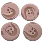 3/4" 4 Hole Plastic Coat Buttons Pink Color Use For Women'S Coat Sweater
