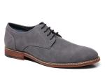 Suede Leather Flat Casual Shoes , Handmade Grey Mens Leather Driving Shoes
