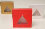 PVC Clear Window Paper Christmas Packaging Boxes Disposable Paper Material