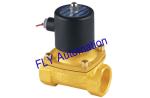 NBR or fluororubber 48V Unid 2 Ways Brass Zinc Alloy Water Solenoid Valves 2W400