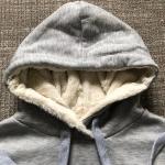 Pink Grey Ladies Cashmere Sweater 100% Polyester Cashmere Hoodie Womens