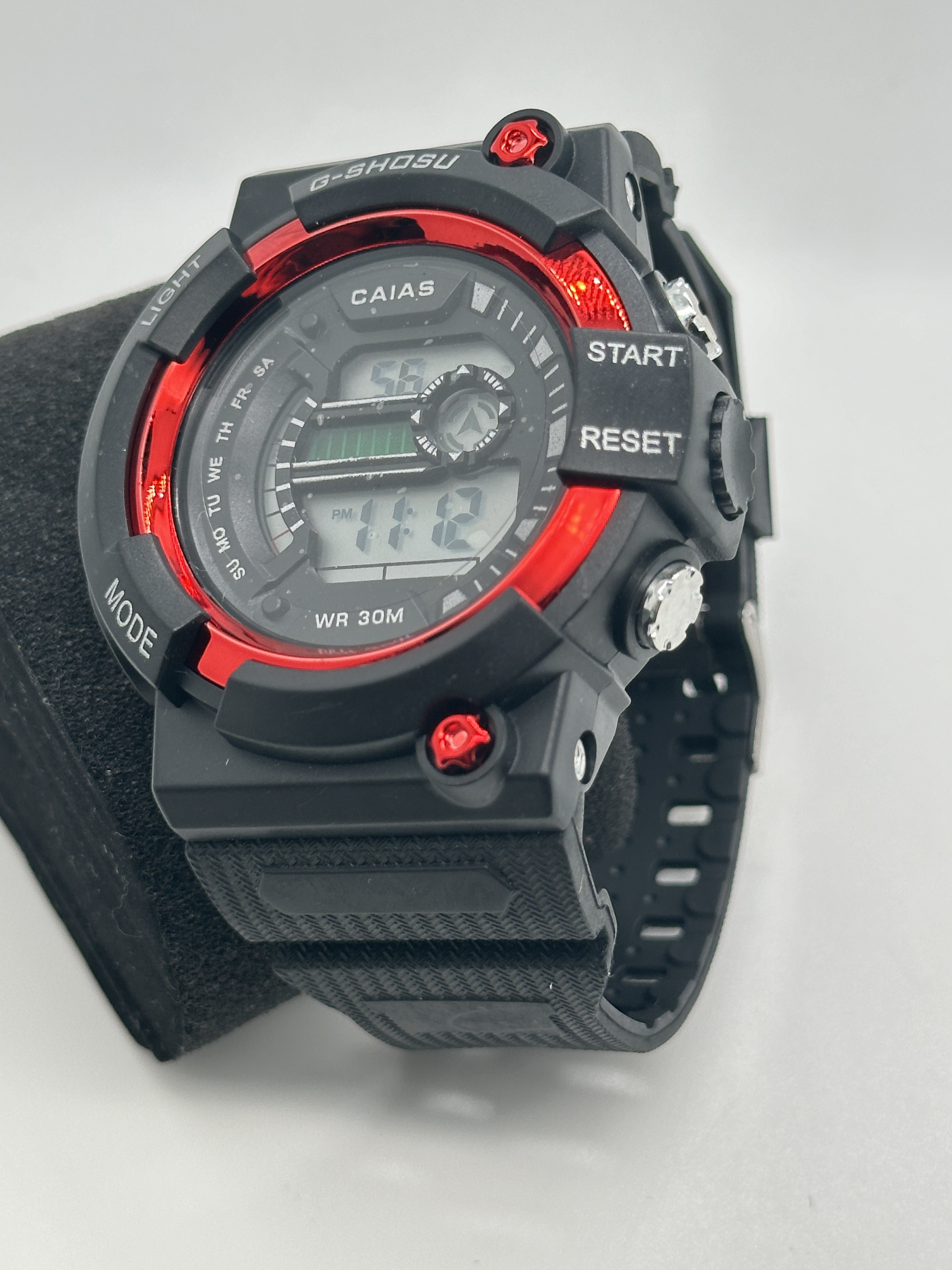 Silicone Case Custom Logo Digital Sport Watch With Buckle Clasp