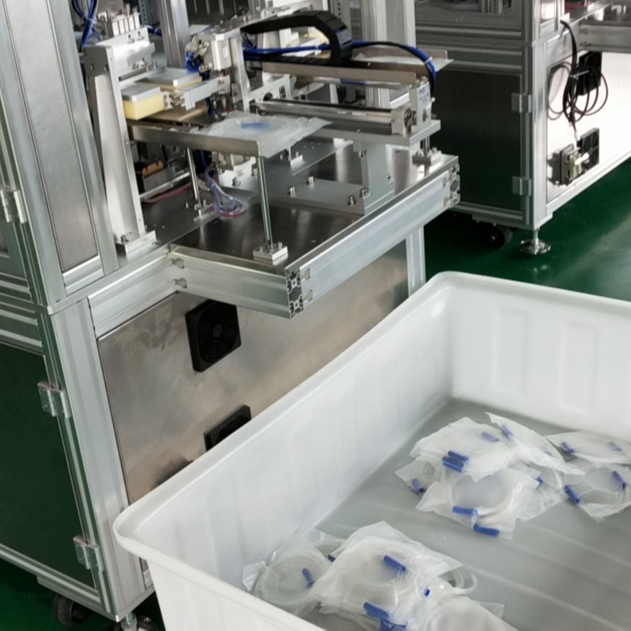 Customizable IV Cannula Assembly Machine , Medical Tube Coil Bagging And Sealing Equipment