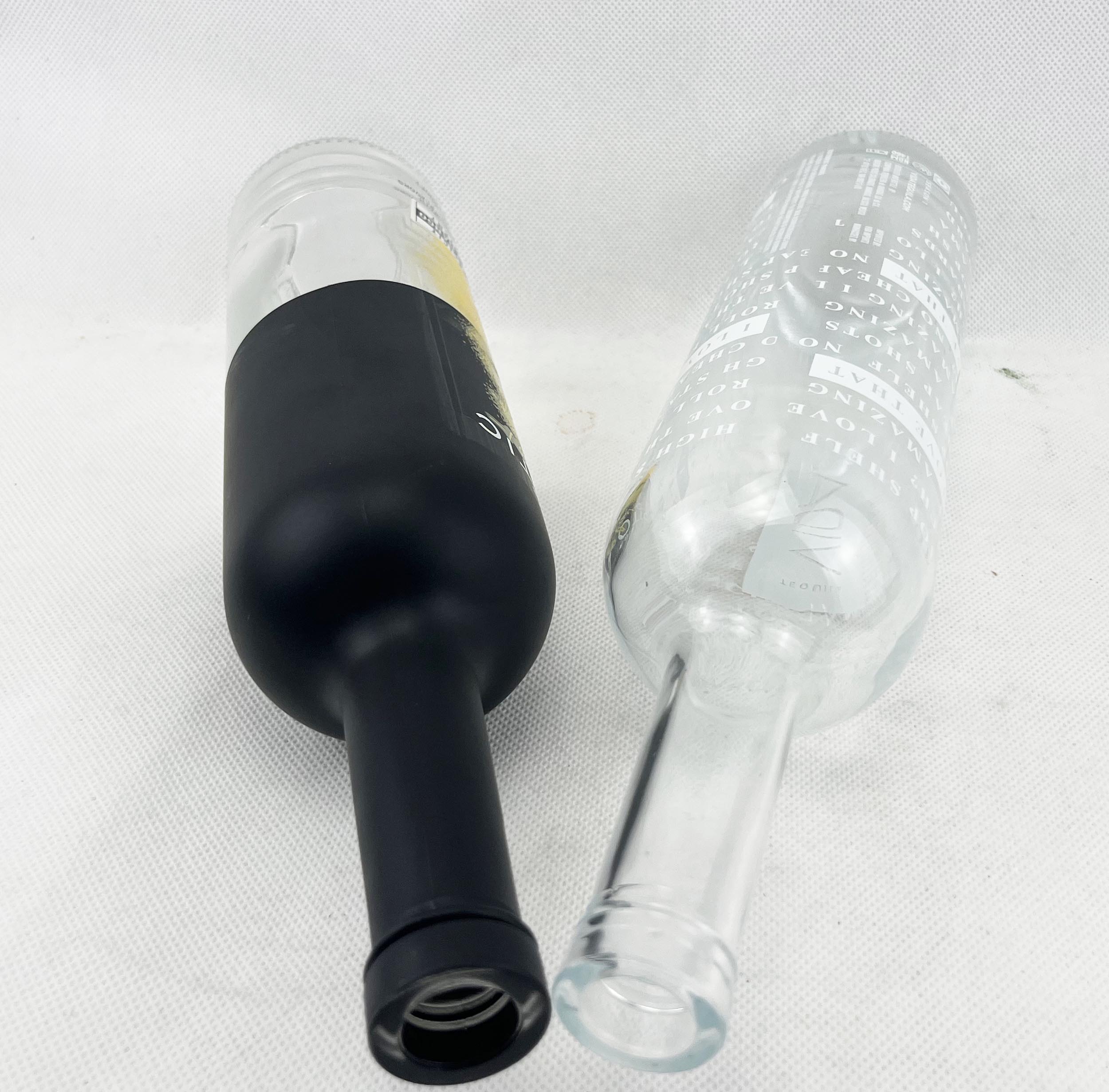 200ml 375ml 500ml 750ml 1000ml Glass Liquor Wine Whisky Bottle with Customized Logo